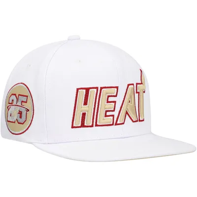 Miami Heat Mitchell & Ness Hardwood Classics SOUL Snapback Hat - White