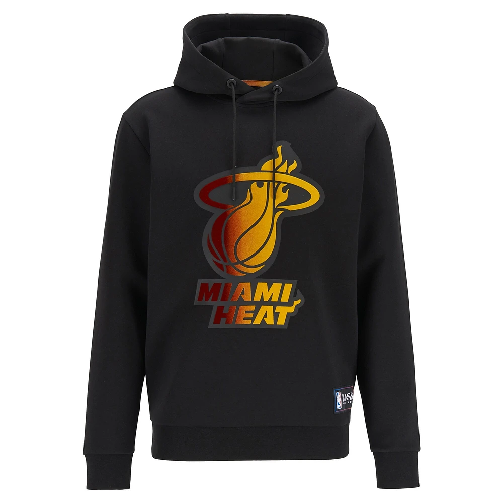 Sweat à capuche NBA x Hugo Boss Miami Heat Bounce noir pour homme