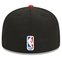 Men's New Era  Black/Red Miami Heat 2023/24 City Edition 59FIFTY Fitted Hat