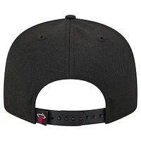 Men's New Era Black/Red Miami Heat Sport Night Splatter 2-Tone 9FIFTY Snapback Hat