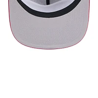 Men's New Era Black/Red Miami Heat Throwback Team Arch Golfer Snapback Hat