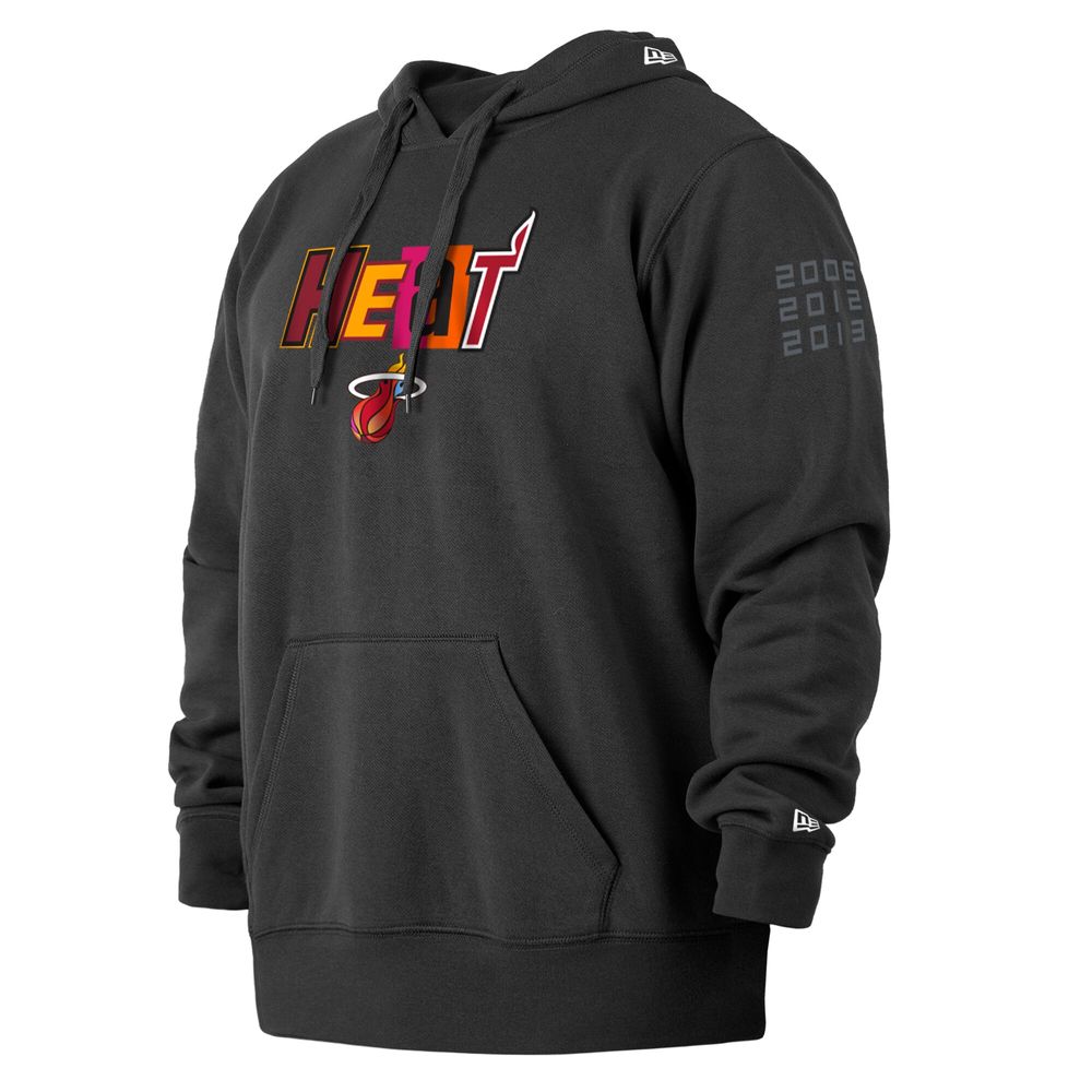 Men's New Era Black Miami Heat 2021/22 City Edition Big & Tall Pullover Hoodie