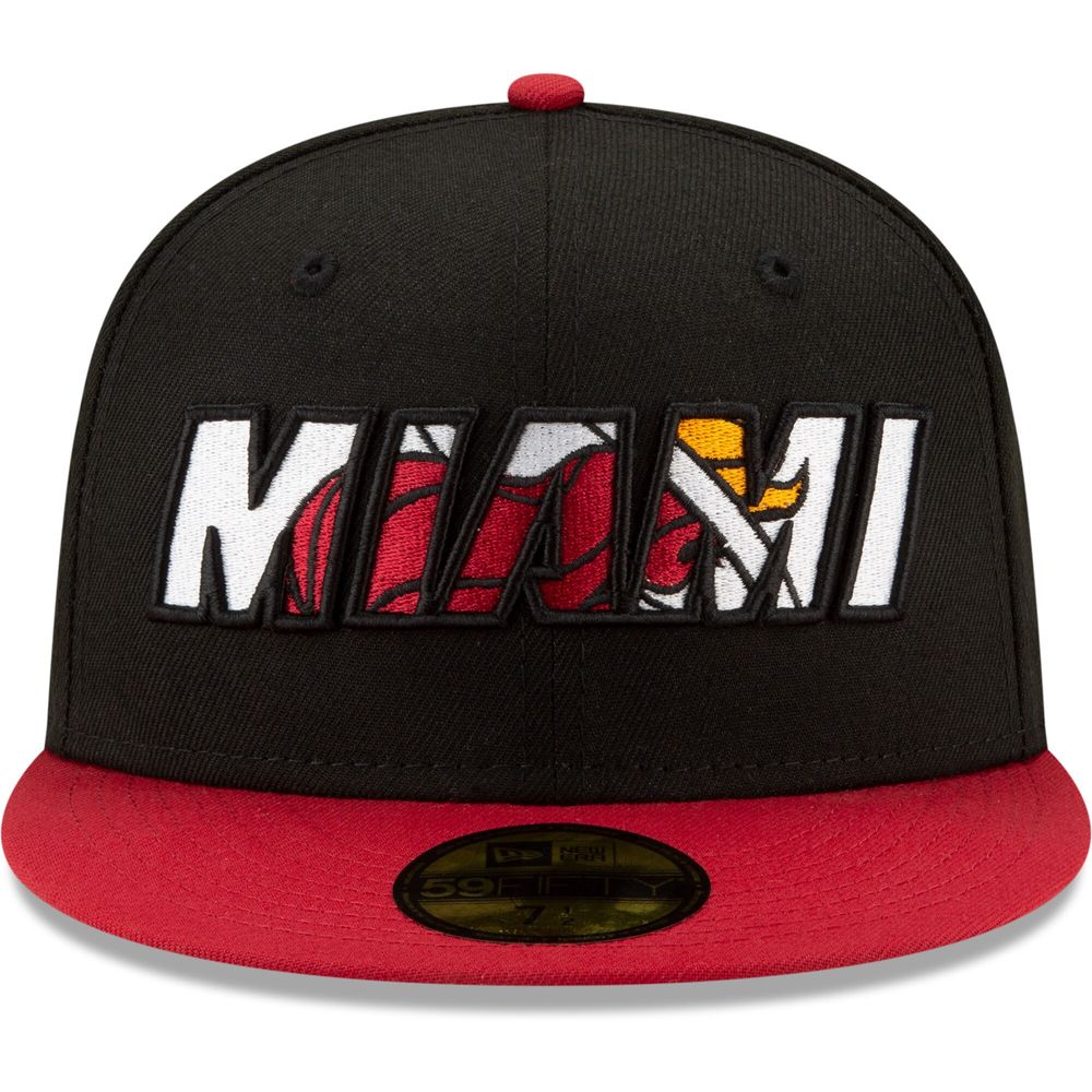 New Era Black-Red NBA Basic 59FIFTY Miami Heat Fitted Cap