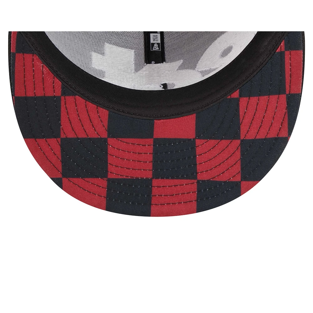 Casquette ajustée UV 59FIFTY Miami Heat Checkerboard New Era noire pour hommes