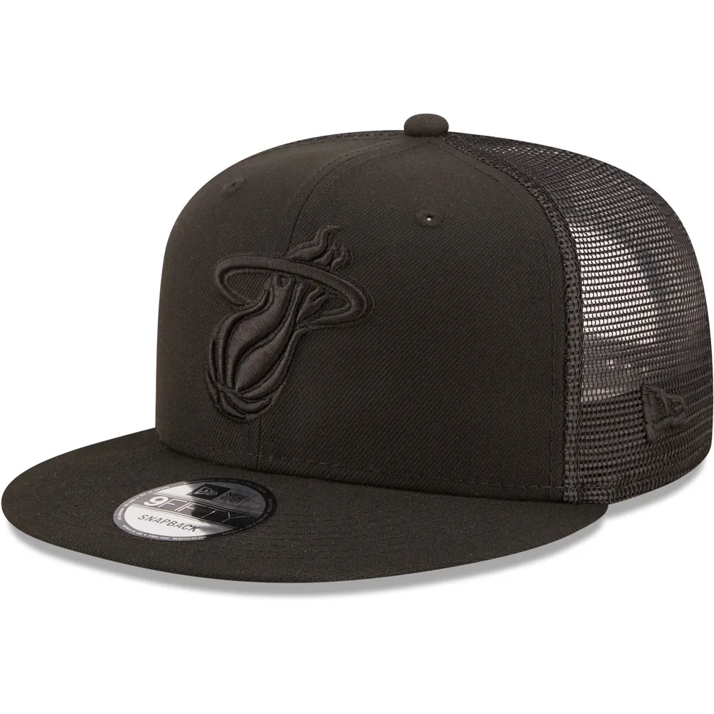 New Era 9FIFTY Miami Heat Foam Trucker Snapback Hat Black