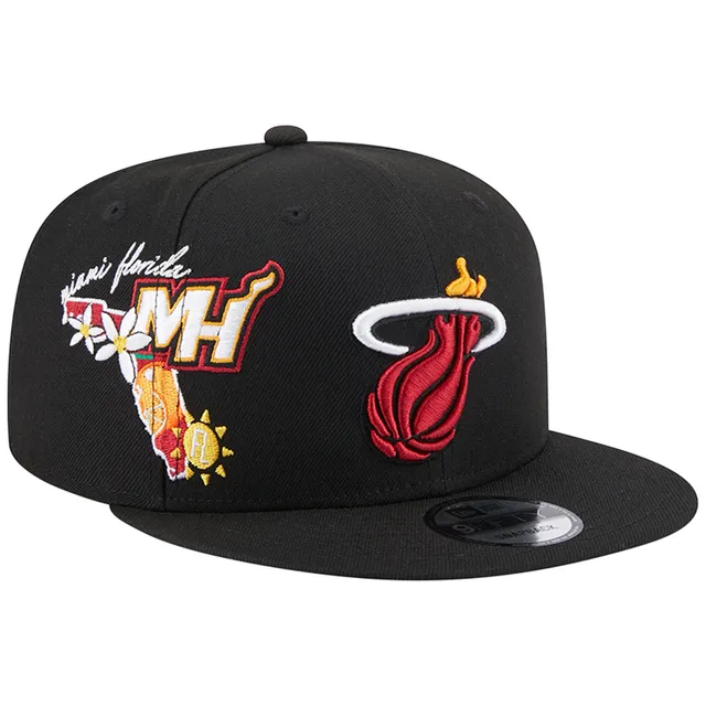 New Era 9FIFTY Miami Heat Foam Trucker Snapback Hat Black