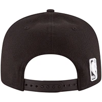 Men's New Era Black Miami Heat Official Team Color 9FIFTY Snapback Hat