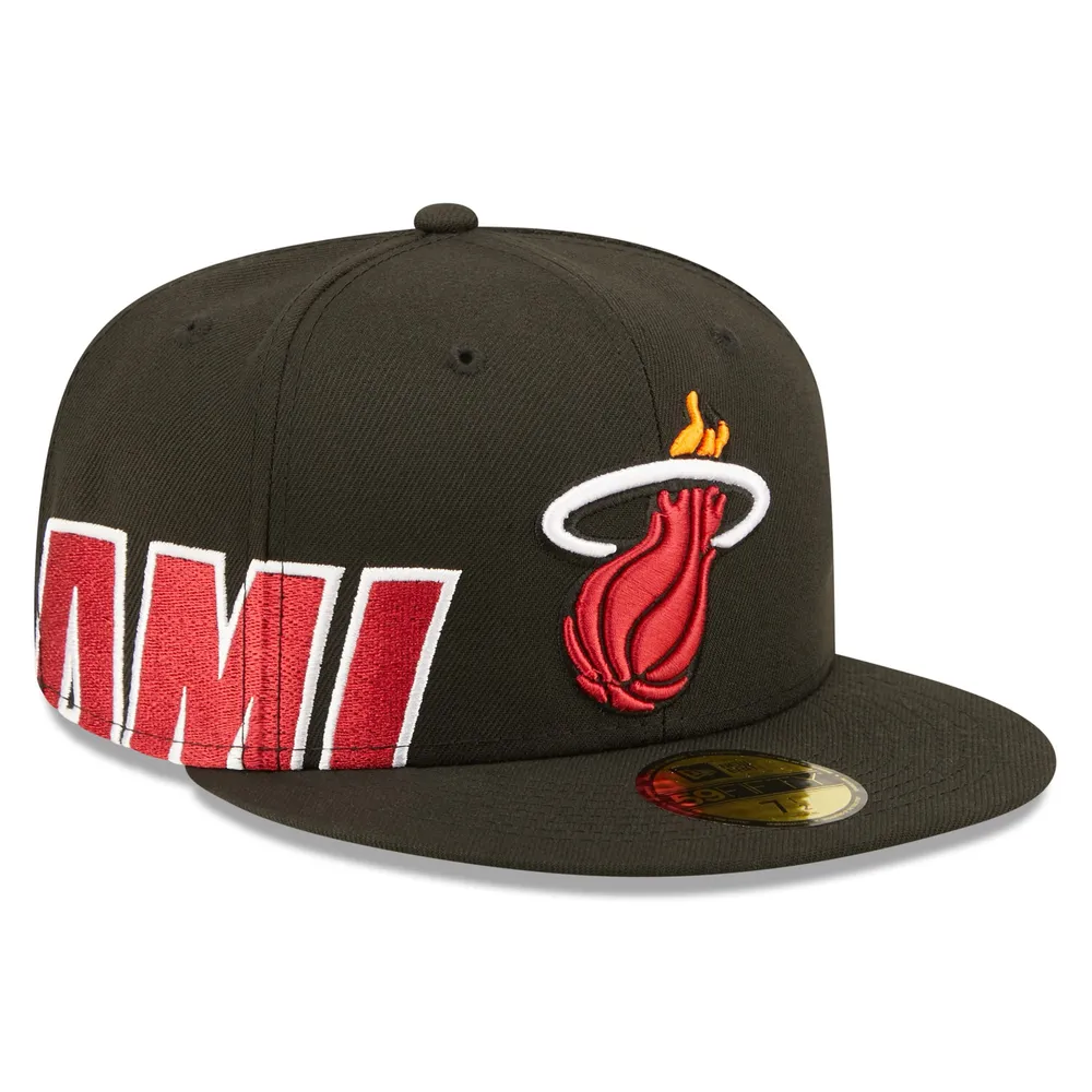 Men's New Era Red Miami Heat Team Low Profile 59FIFTY Fitted Hat