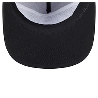 Men's New Era Black Miami Heat Team Text Golfer Snapback Hat