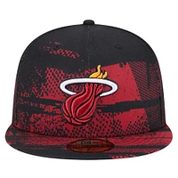 Men's New Era Black Miami Heat Tip-Off 59FIFTY Fitted Hat