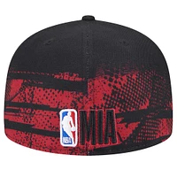 Men's New Era Black Miami Heat Tip-Off 59FIFTY Fitted Hat