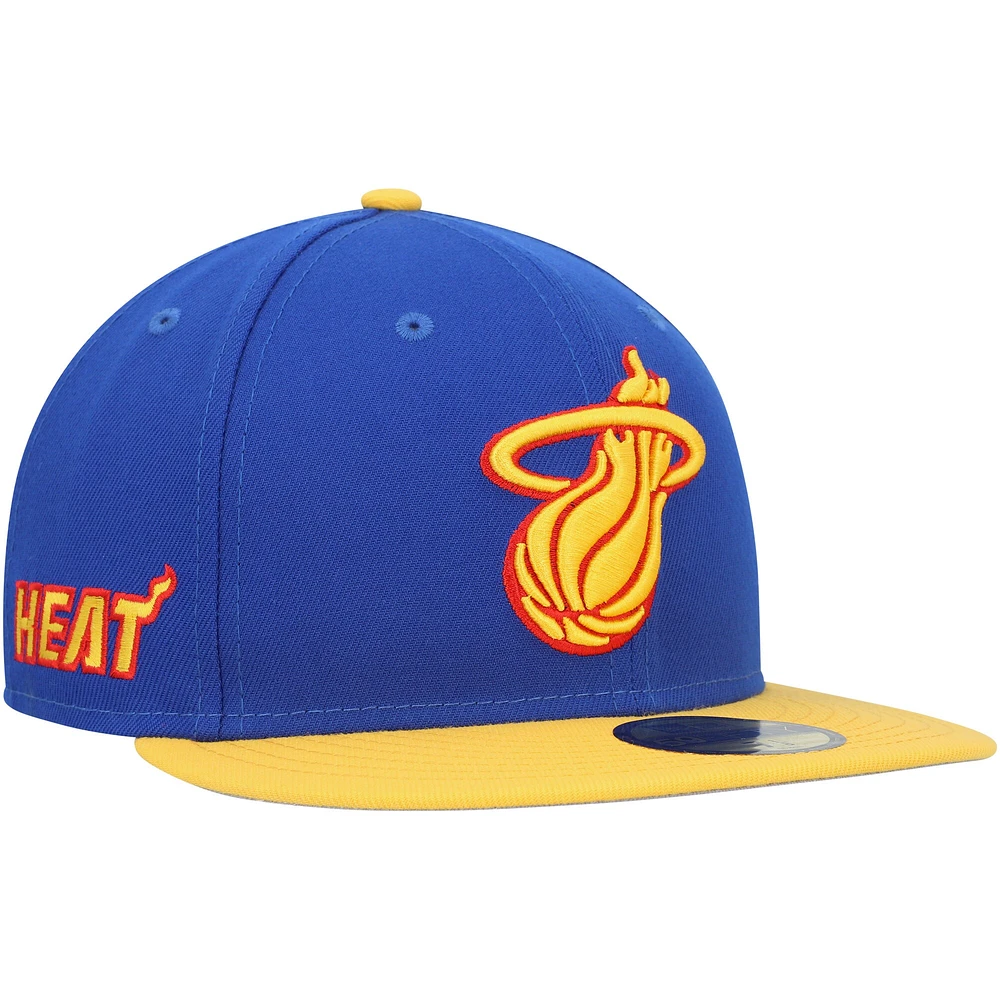 Casquette ajustée 59FIFTY Miami Heat pour homme avec écusson latéral bleu New Era