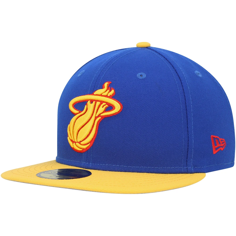 Casquette ajustée 59FIFTY Miami Heat pour homme avec écusson latéral bleu New Era