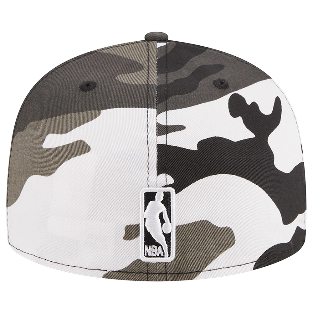 Casquette ajustée 59FIFTY New Era Miami Heat Snow Camo pour hommes