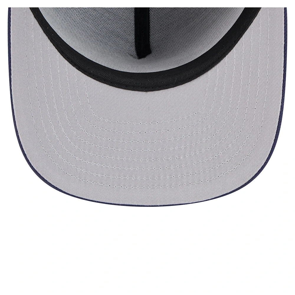 Men's New Era  Navy Miami Heat Colorpack A-Frame Pinch Front 59FIFTY Fitted Hat