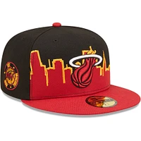 Casquette ajustée 59FIFTY Miami Heat 2022 Tip-Off pour homme New Era rouge/noir