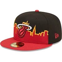 Casquette ajustée 59FIFTY Miami Heat 2022 Tip-Off pour homme New Era rouge/noir