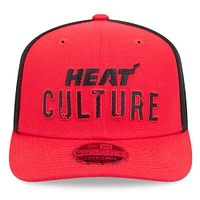 Casquette extensible à boutons-pression Miami Heat 2024/25 City Edition 9SEVENTY rouge New Era pour homme