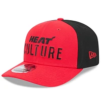 Casquette extensible à boutons-pression Miami Heat 2024/25 City Edition 9SEVENTY rouge New Era pour homme