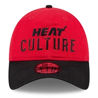 Casquette ajustable Miami Heat 2024/25 City Edition 9TWENTY pour homme New Era rouge