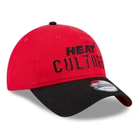 Casquette ajustable Miami Heat 2024/25 City Edition 9TWENTY pour homme New Era rouge