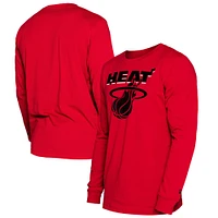 T-shirt à manches longues rouge Miami Heat 2024/25 City Edition pour homme New Era