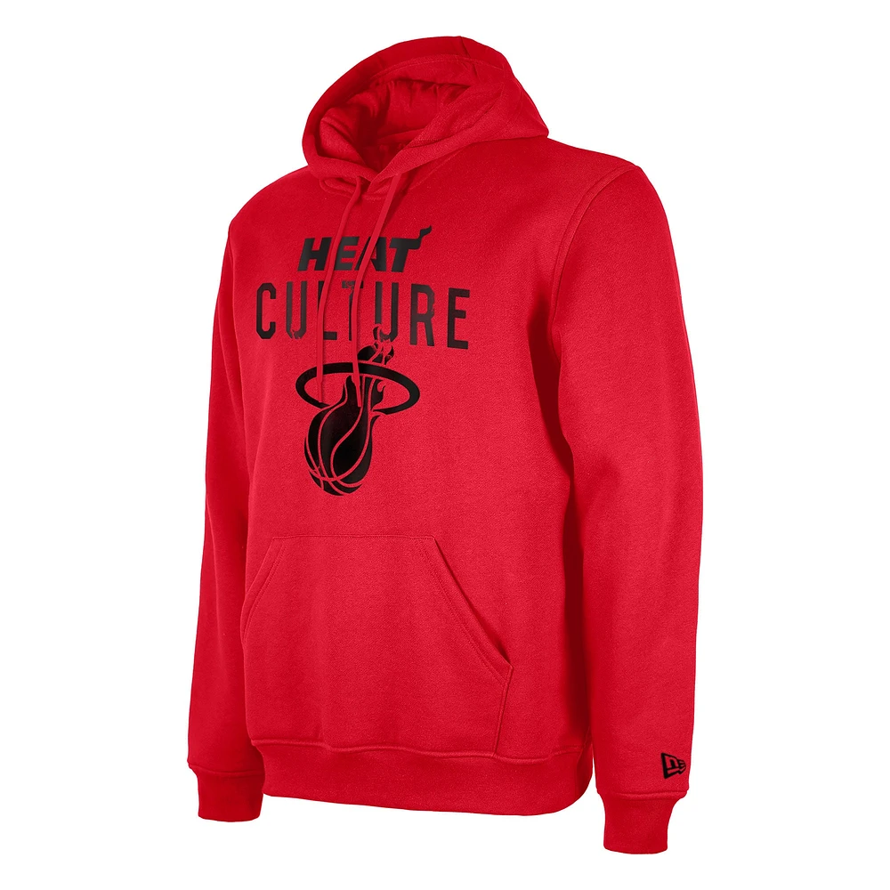 Sweat à capuche rouge Miami Heat 2024/25 City Edition pour homme New Era