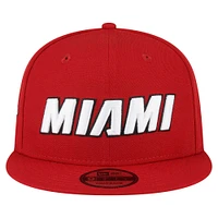 Casquette snapback Miami Heat Jersey Hook Statement Edition 9FIFTY rouge New Era pour homme