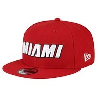 Casquette snapback Miami Heat Jersey Hook Statement Edition 9FIFTY rouge New Era pour homme