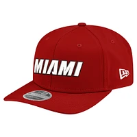 Men's New Era  Red Miami Heat Statement Edition Jersey Hook 9SEVENTY Stretch-Snap Hat