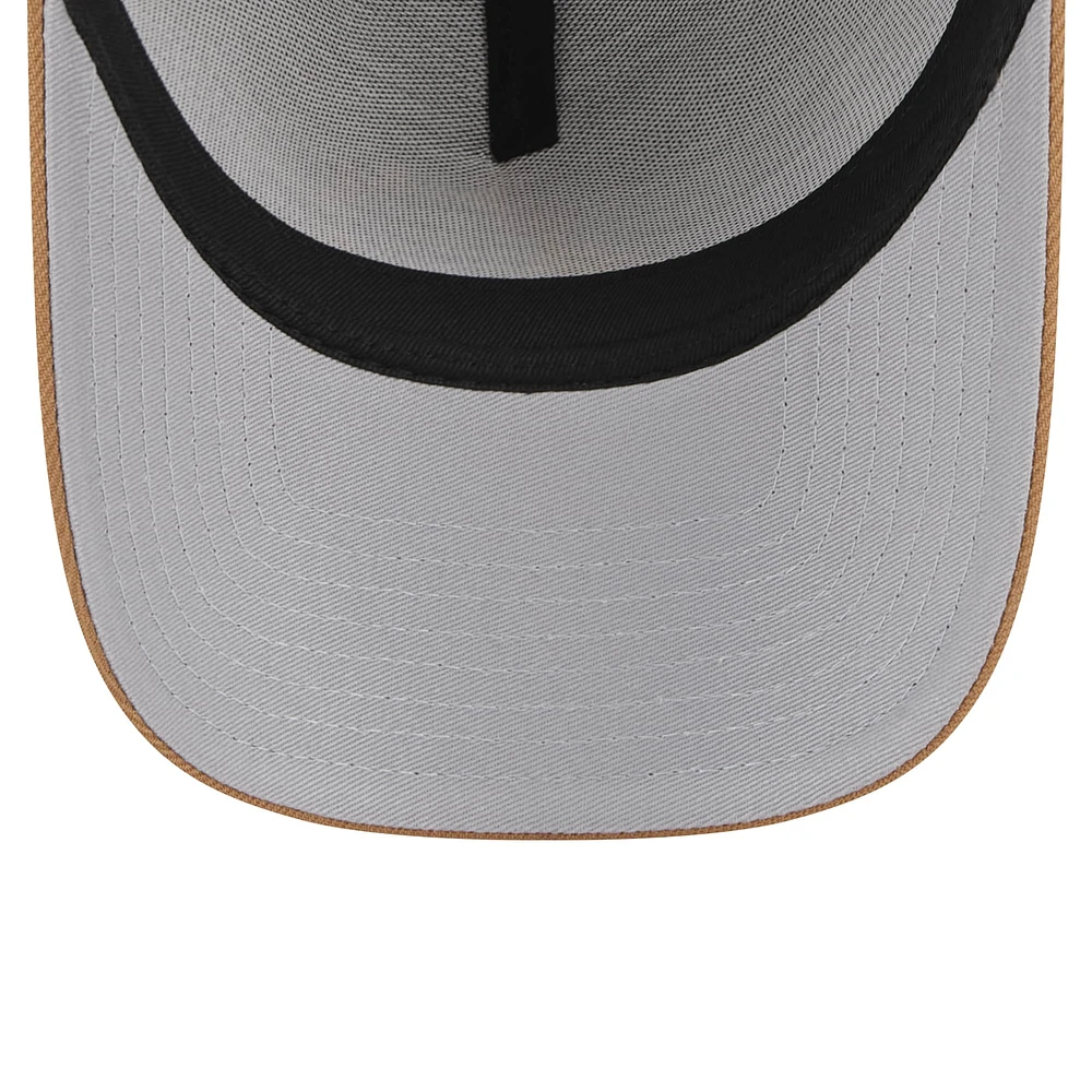 Men's New Era Tan Miami Heat 9FORTY A-Frame Trucker Adjustable Hat