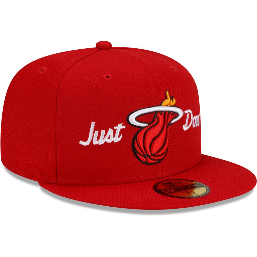 Men's New Era x Just Don Red Miami Heat 59FIFTY Fitted Hat