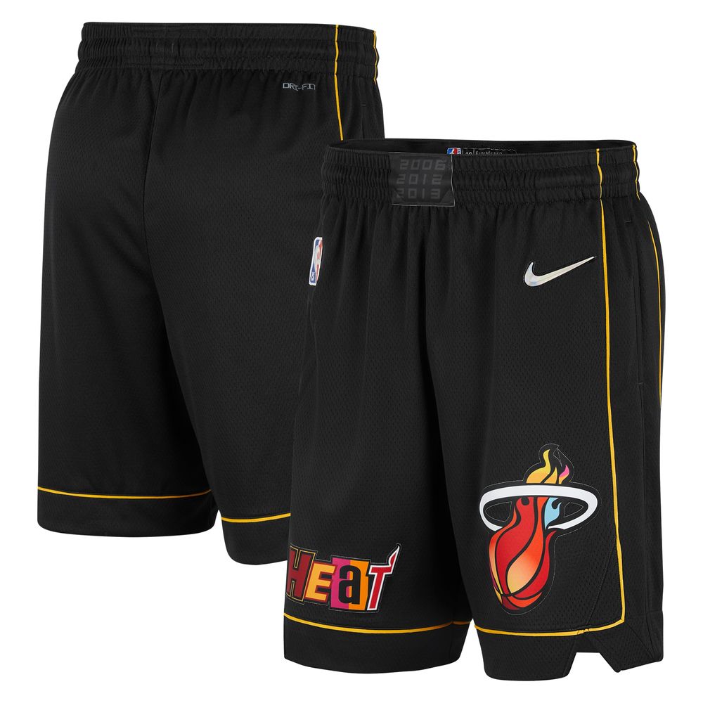 Miami Heat Nike 2021/22 City Edition Swingman Shorts - Black