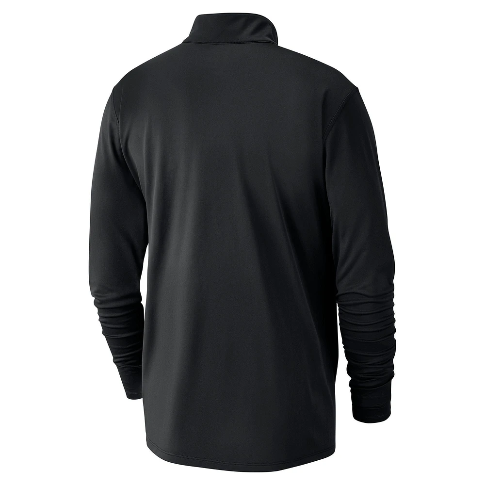 Men's Nike Black Miami Heat 2024/25 City Edition Authentic Coaches Performance Half-Zip Top