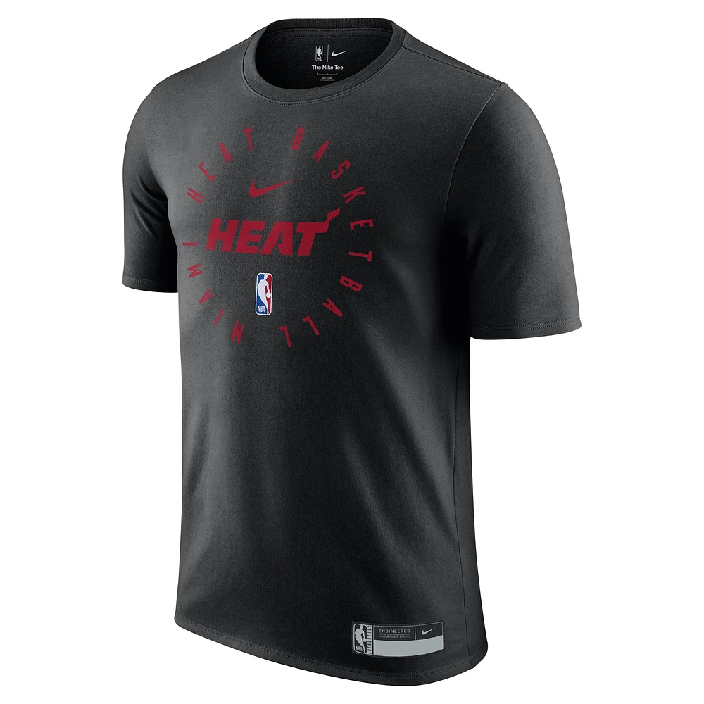 Men's Nike Black Miami Heat 2024/25 Legend On-Court Practice Performance T-Shirt