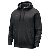 Men's Nike Black Miami Heat Courtside Club Pullover Hoodie