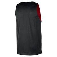 Maillot d'entraînement réversible en maille Nike rouge/noir Miami Heat Courtside pour homme