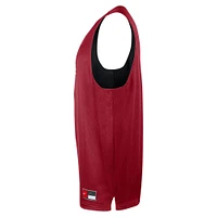 Maillot d'entraînement réversible en maille Nike rouge/noir Miami Heat Courtside pour homme