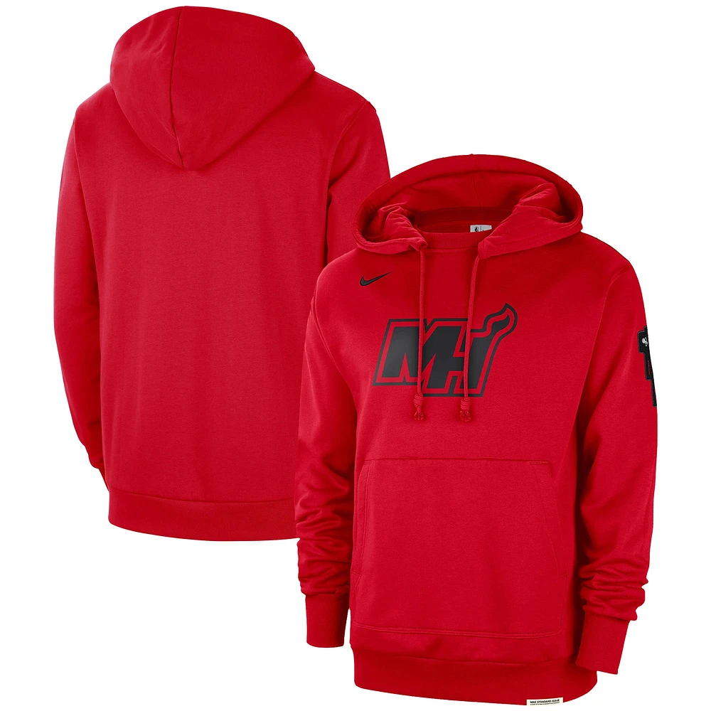 Sweat à capuche Nike rouge Miami Heat 2023/24 City Edition Courtside Standard Issue pour homme