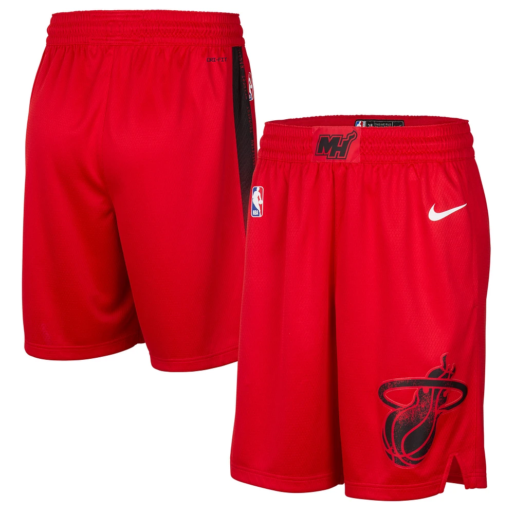 Short Nike rouge Miami Heat City Edition 2024/25 pour homme