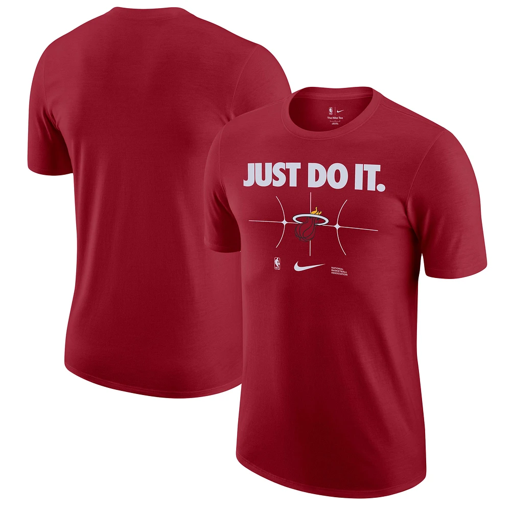 Men's Nike Red Miami Heat Just Do It T-Shirt