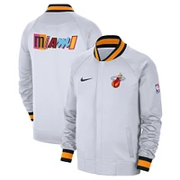 Veste Homme Nike Miami Heat 2022/23 City Edition Showtime Thermaflex Full-Zip Blanc/Noir