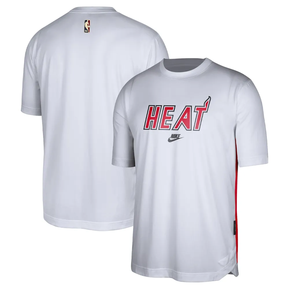 Lids Miami Heat Hardwood Classics Pregame Warmup Shooting Performance T-Shirt - White | Brazos Mall