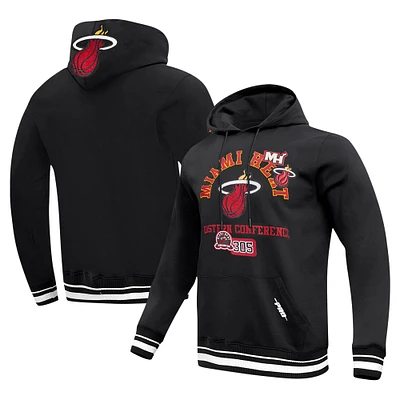 Sweat à capuche noir Pro Standard pour homme Miami Heat Area Code