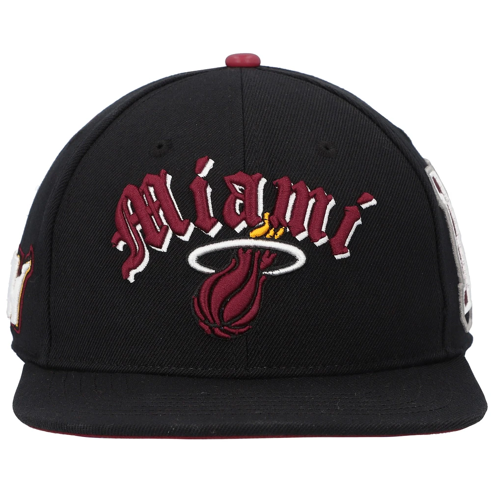 Casquette Pro Standard Miami Heat Old English Snapback pour homme