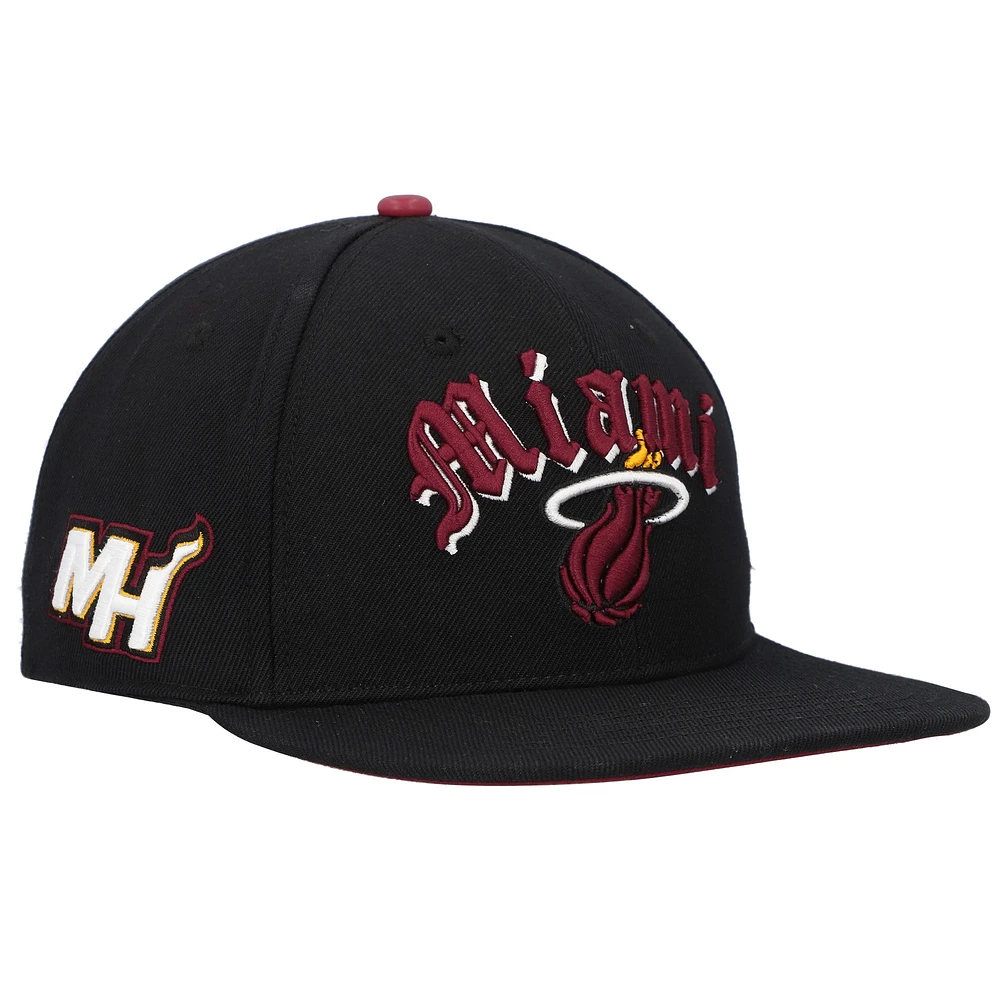 Casquette Pro Standard Miami Heat Old English Snapback pour homme