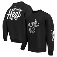 Sweat-shirt à épaules tombantes Paint the City Miami Heat Pro Standard pour homme, noir