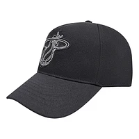 Men's Pro Standard Black Miami Heat Paint the City Pinch Front Snapback Hat