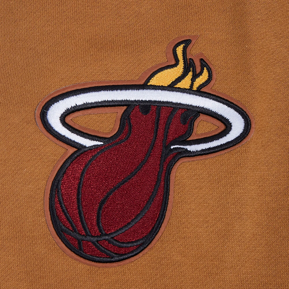 Sweat à capuche épaules tombantes Miami Heat Paint the City Pro Standard pour homme marron