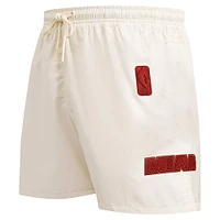 Short tissé triple ton sur Pro Standard Miami Heat crème pour hommes